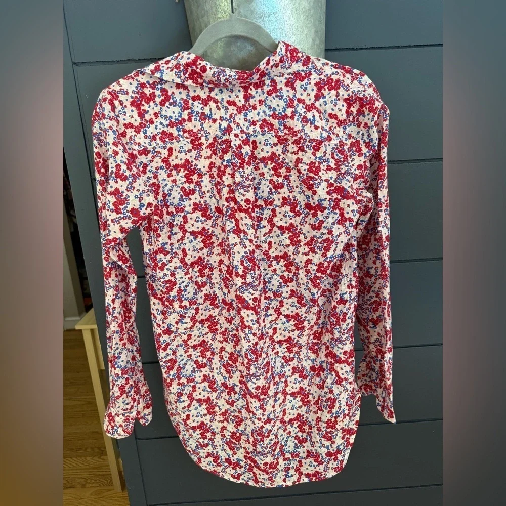 Lauren Ralph Lauren long sleeve Floral silk cotton pullover xs - Picture 2 of 6